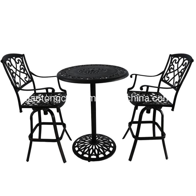 Die Cast Aluminum Garden Furniture Outdoor Dining Table Chairs