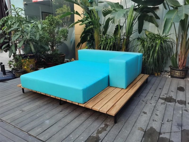 Modern Garden Patio Hotel Home Outdoor Furniture Wooden Beach Chair Sun Lounger Sunbed