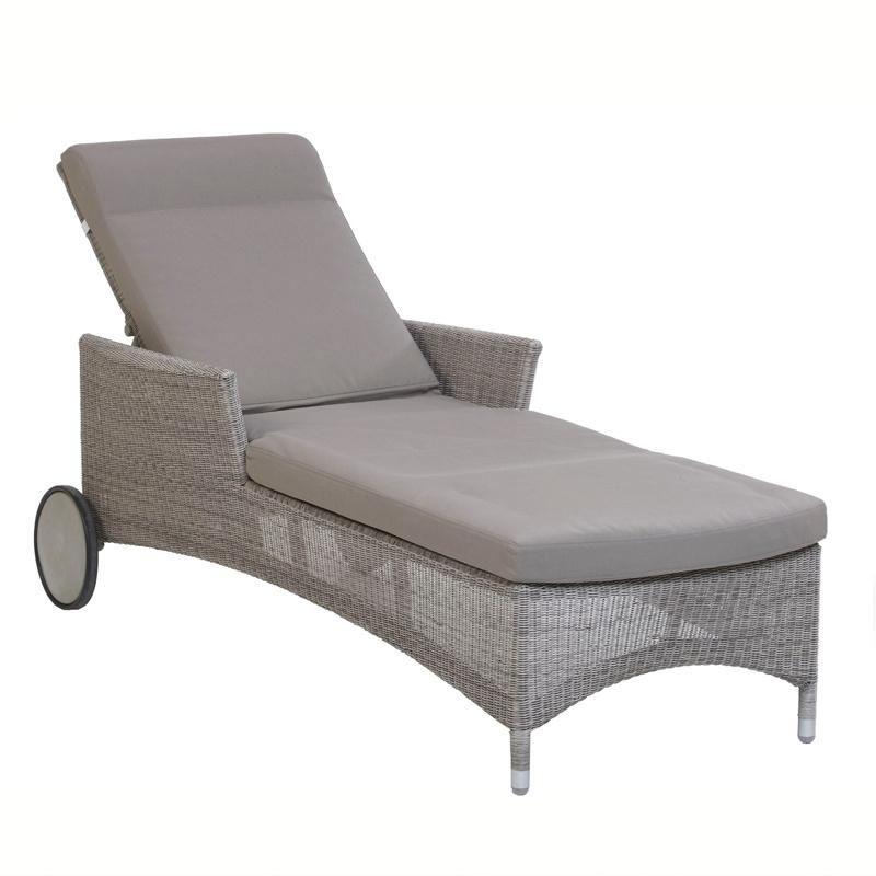 Outdoor Rattan Bed Lounge Chair Folding Beach Single Hotel Swimming Pool Balcony Hotel Villa Open Air