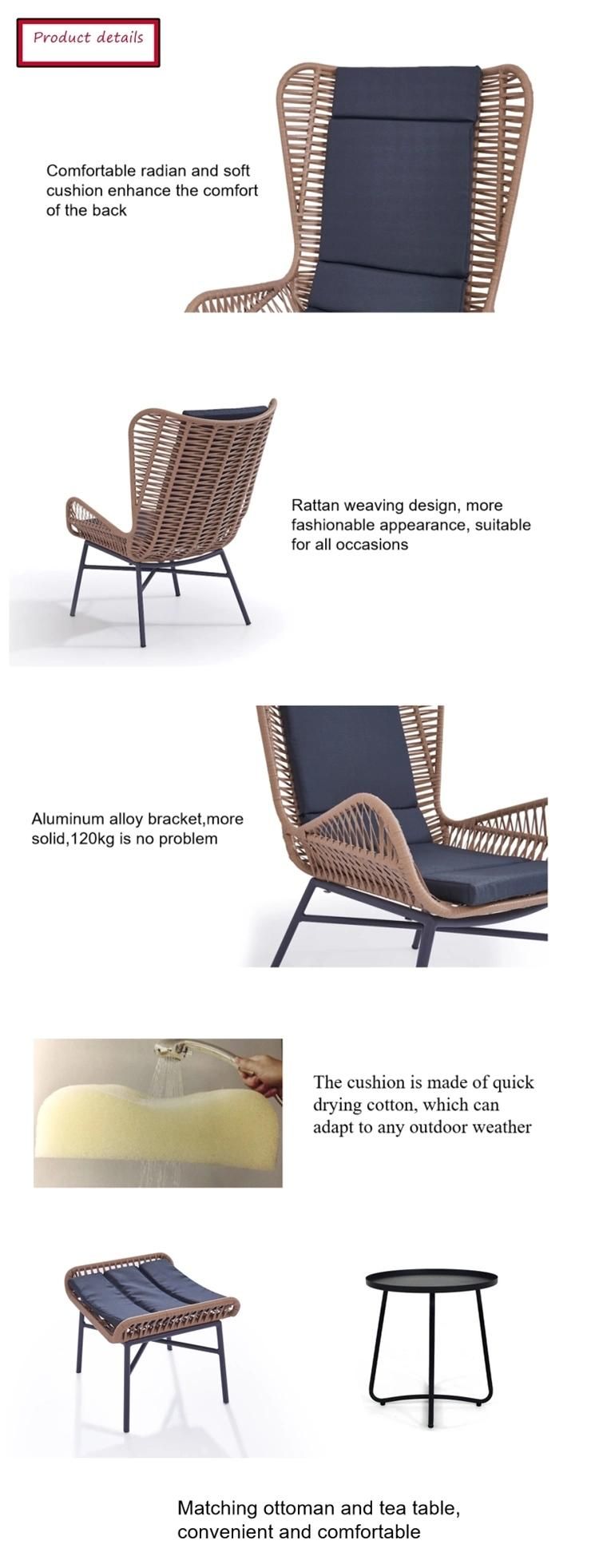 Outdoor Patio Chair Sets Modern Design Rattan Garden Leisure Chair Sets