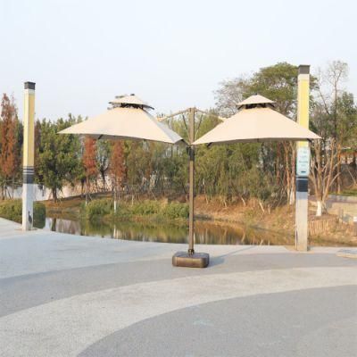 New Design Ultra Luxury Outdoor Garden Double Top Double Hydraulic Umbrella