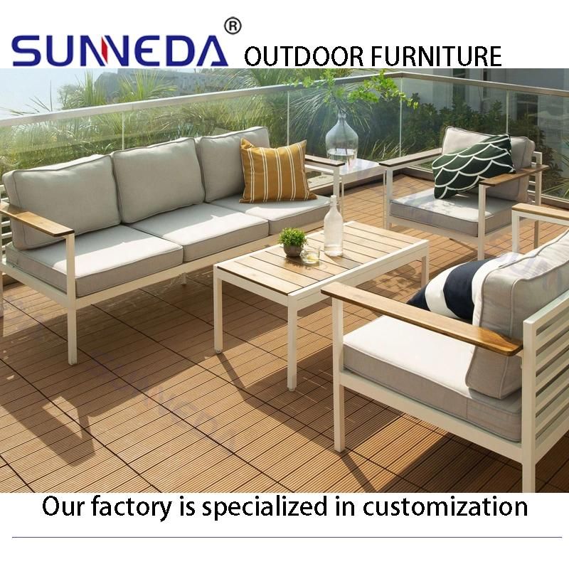 Modern Design Artistic Outdoor Minimalism L Shape Garden Aluminum Chair