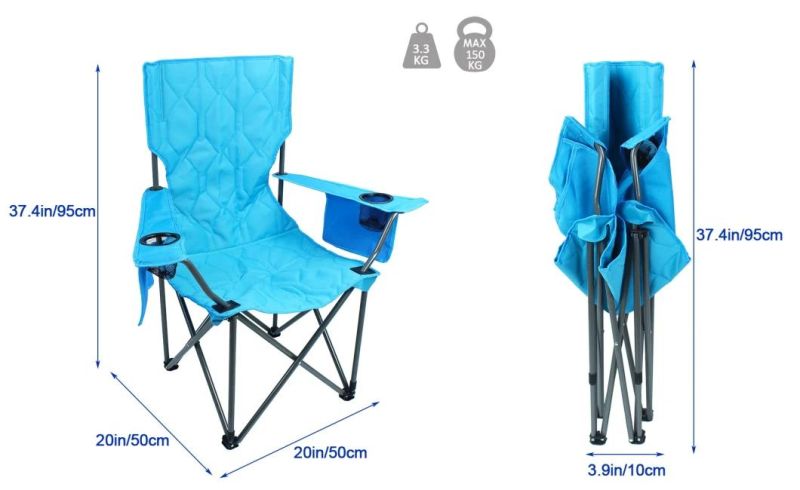 Wholesale Aluminum Lightweight Alloy Folding Chair with Armrest Outdoor