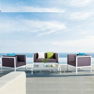 Euro-Design Comfortable Outdoor Garden Aluminum Furniture Sofa Set with Single &amp; Double Seat 100% Waterproof (YT957)
