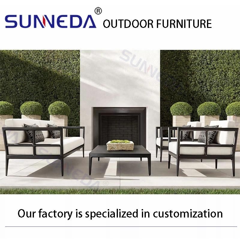 Hotel Leisure Garden Hotel Outdoor Sofa Aluminum Plate Soft Chair