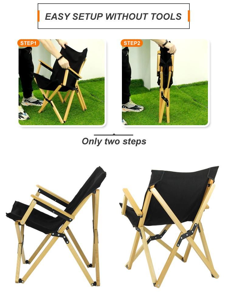 2021 New Garden Leisure Folding Chair with Armrest