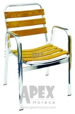 Aluminium Teak Chair Outdoor Furniture Wood Arm Chair (AS1006AW)