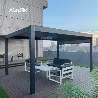 AlunoTec OEM Wholesale Outdoor Waterproof Aluminium Awning Louvered Gazebo Carport Cover Roof Garden Pergola