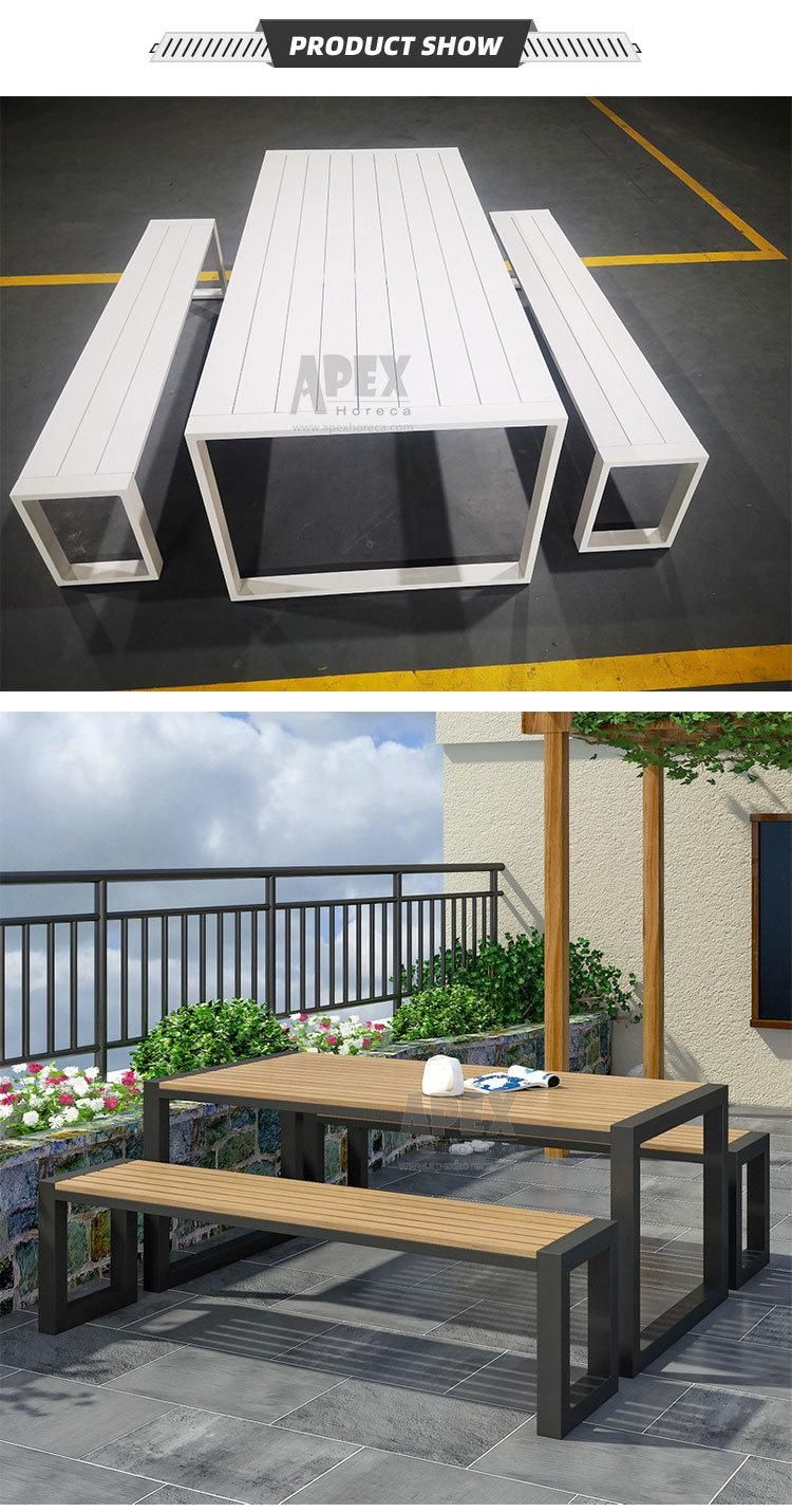 Best Selling Practical Fashionable Aluminum Outdoor Bench and Table Set