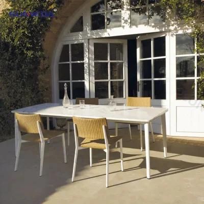 Modern Style Luxury Popular Aluminum Dining Table Set