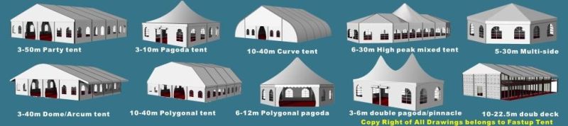 5X5m Chinese PVC Pagoda Tent Summer Gazebo with Drapes