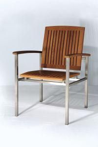 Teak Wood Outdoor Dining Chair with Arms