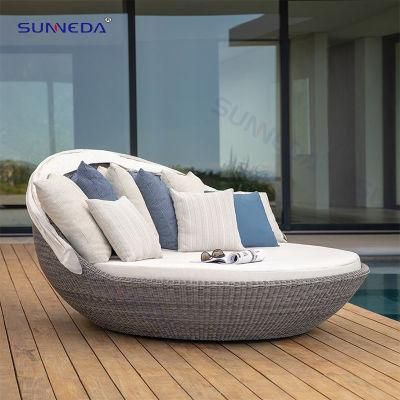 Sunneda Outdoor Chaise Lounge Daybed Outdoor Pool Side Sunbed with Canopy