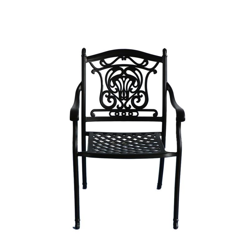 Outdoor Garden Square Table Cast Aluminum Square Patio Dining Table Furniture Set