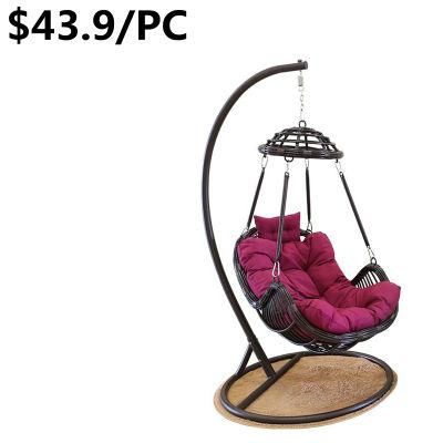 Fancy Outdoor Furniture Wicker Garden Hotel Rattan Hanging Swing Chair