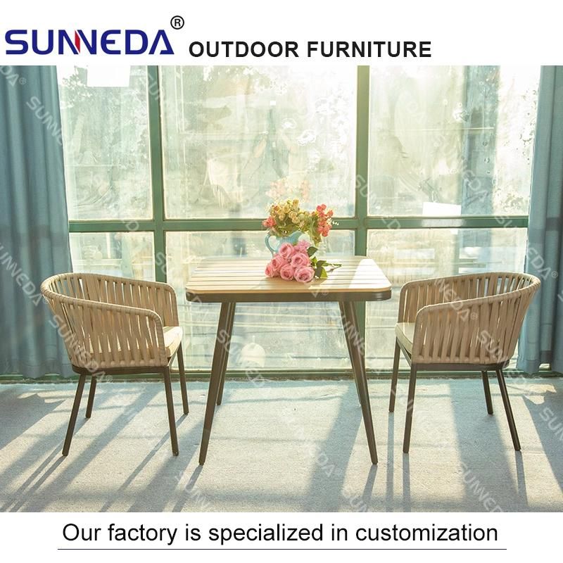 Wholesale Folded Outdoor Garden Furniture Table & Chair Set Plastic Wood Rattan