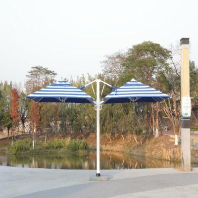 Wholesale New Design Outdoor Luxury Iron Frame Single Top Double Hydraulic Umbrella