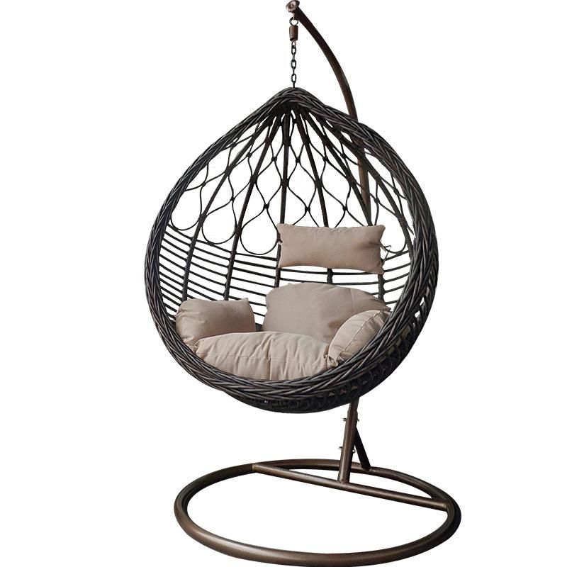 Leisure Comfortable Hanging Egg Rattan Garden Ratio Headrest Swing Chair