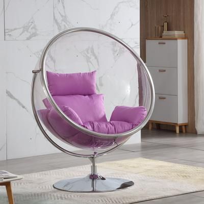 Glass Ball Transparent Bubble Chair Hemispherical Suspension Chair Space Chair