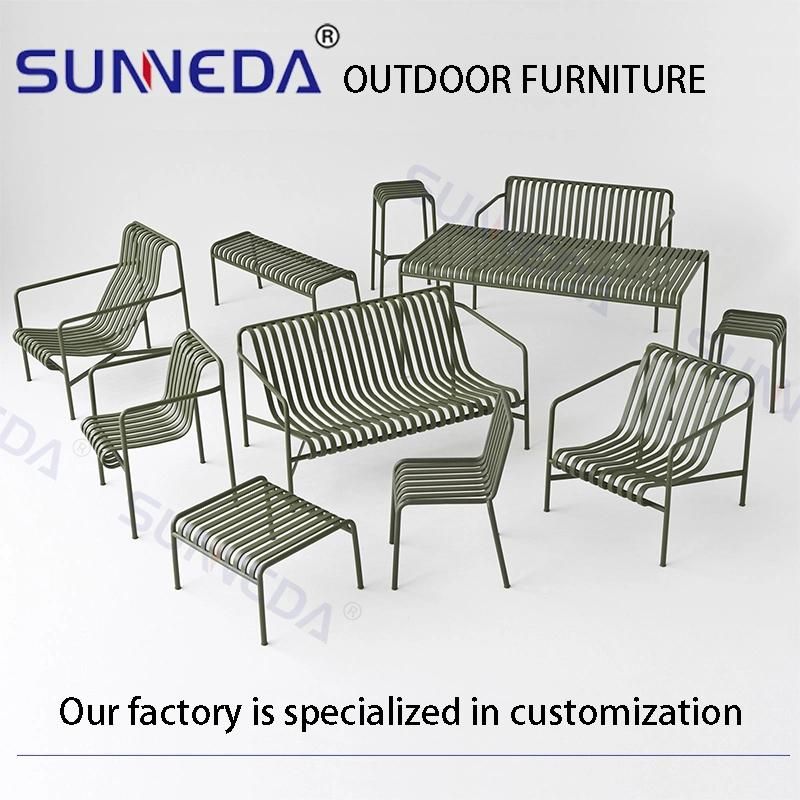 New Design Stack Structure Aluminium Alloy Metal Durable Table Set