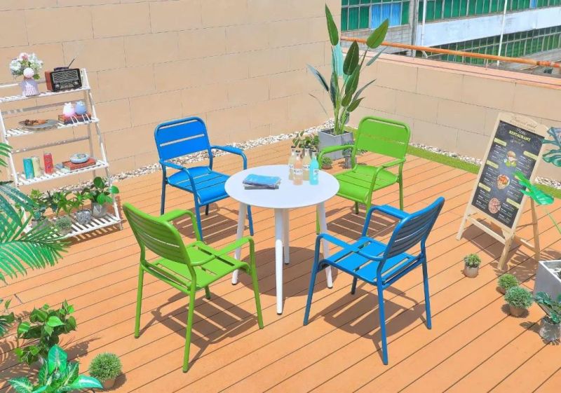 Outdoor Furniture Balcony Iron Art Outdoor Courtyard Northern European Style Table and Chairs