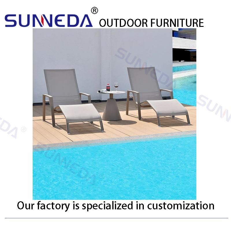 Sunbed Outdoor Chair Aluminum Frame Sun Lounger