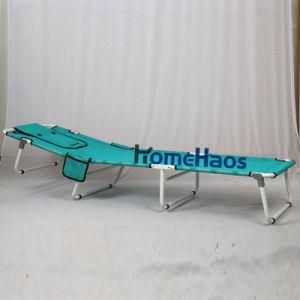 Lightweight Camping Sun Bed with Portable Beach Garden Lounge Camping Folding Bed
