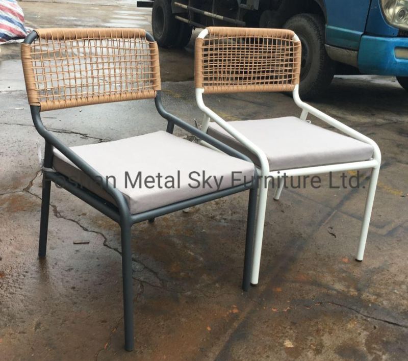 Outdoor Metal Rattan Garden Hotel Restaurant Courtyard Aluminum Table Chair