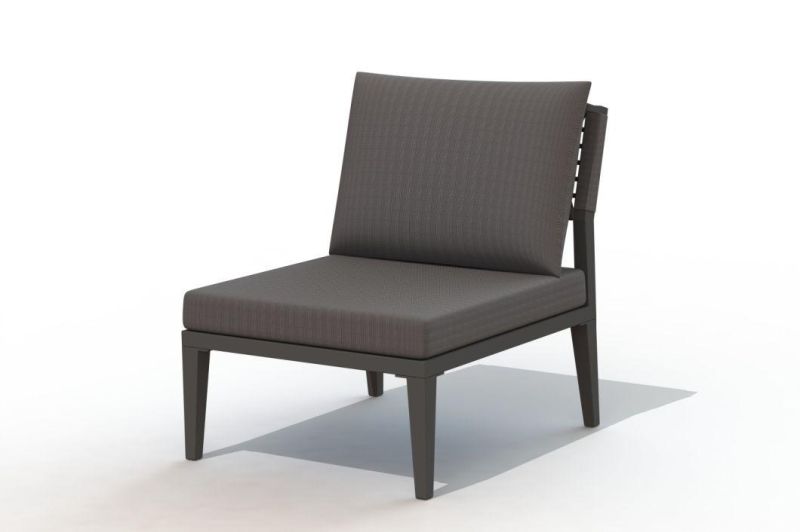 Leisure Modern Backyard Outdoor Teak Armrest Garden Sofa