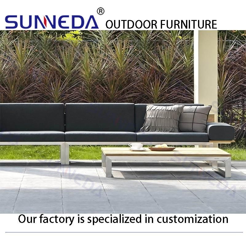 Garden Set Chaise Lounge Metal Aluminum Modern Outdoor Sofas for Patio