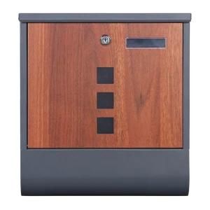 Custom Galvanized Sheet UV Wood Grain Modern Mailbox Outdoor