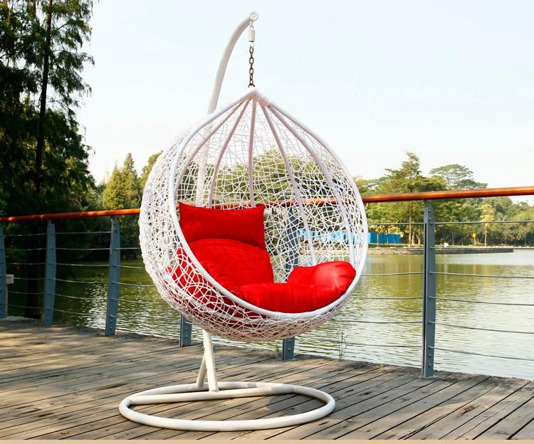 Fashion Lounge Design Hanging Outdoor PE Rattan Bird′ S Nest Swing Chair