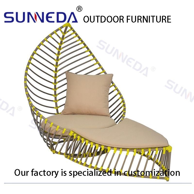 Home Garden Rain Proof Big Practical Useful Teak Leisure Wood Leg Sofa