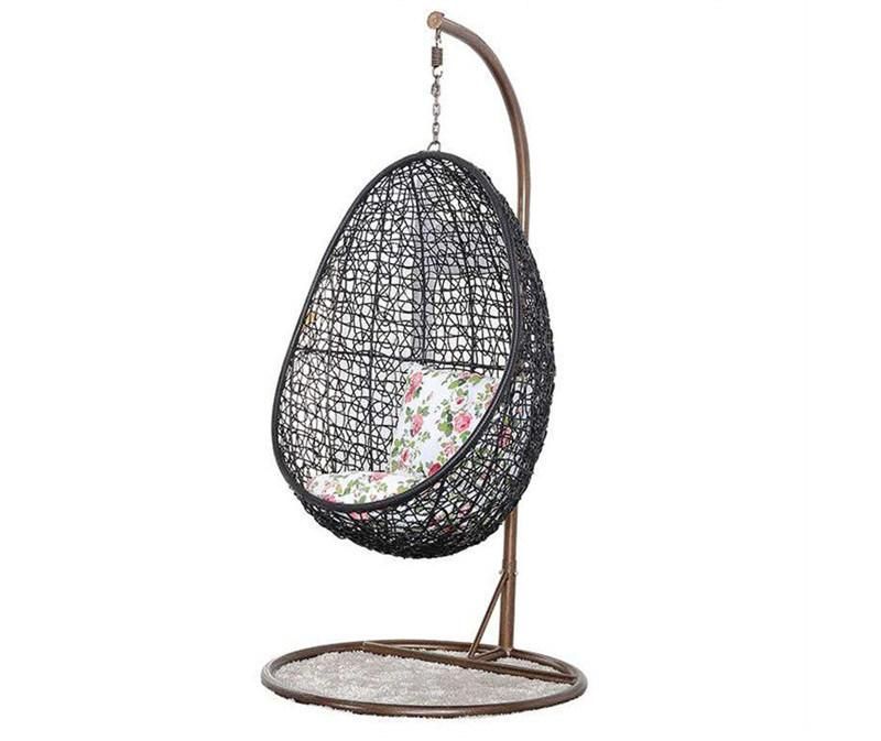 Outsoor Leisure PE Modern Rattan Hanging Wicker Garden Swing Chair