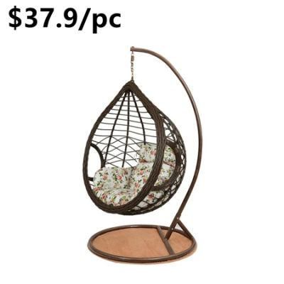 Wholesale Cheap Wicker Rattan Patio Balcony Hanging Indoor Swing Chair