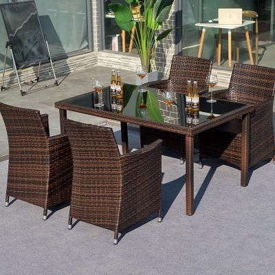 Outdoor Set Rattan Bistro Chair and Coffee Table