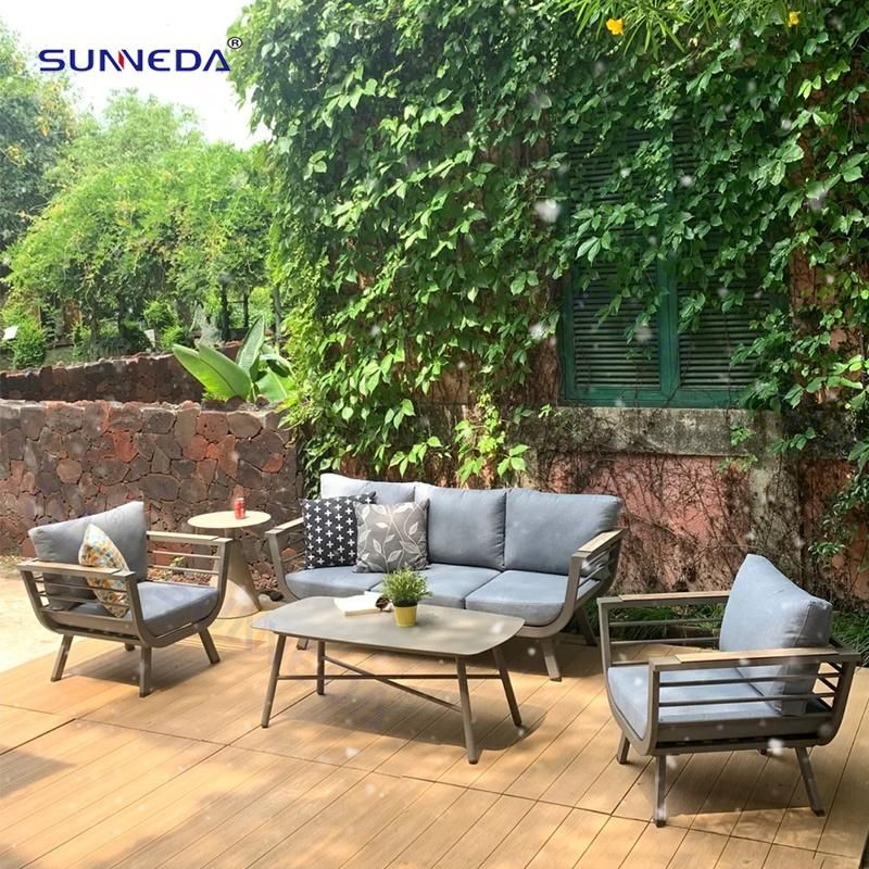 Luxury Outdoor Modern Leisure Aluminum Sectional Sofa Garden Furniture