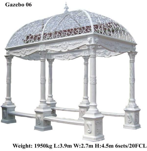 Cast Iron Gazebo Pavillion Garden Decoration Craft