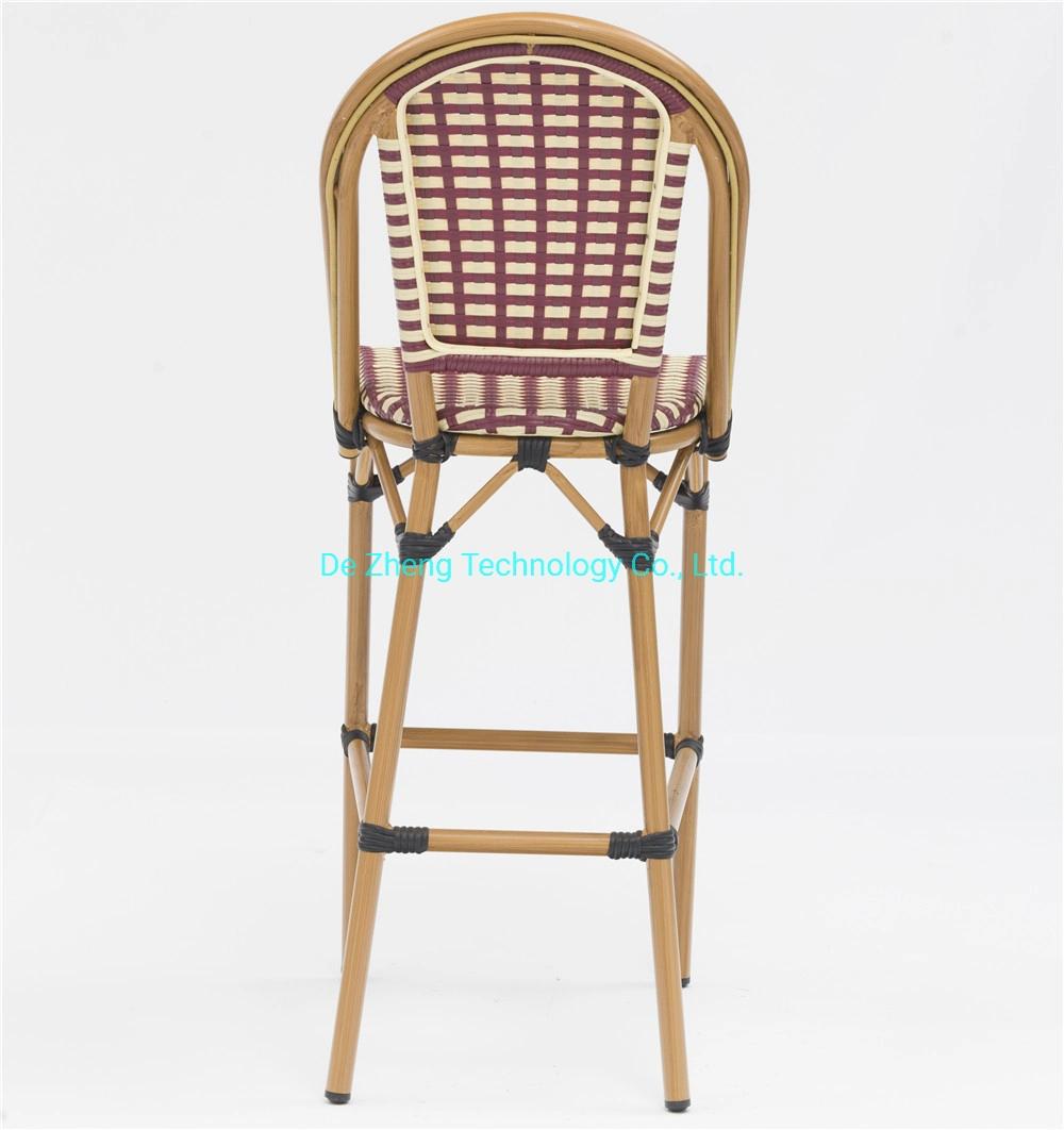 Outdoor Garden Furniture Rattan Weaving Aluminum Modern Walerholes Dinging High Bar Rattan Wicker Furniture Sets