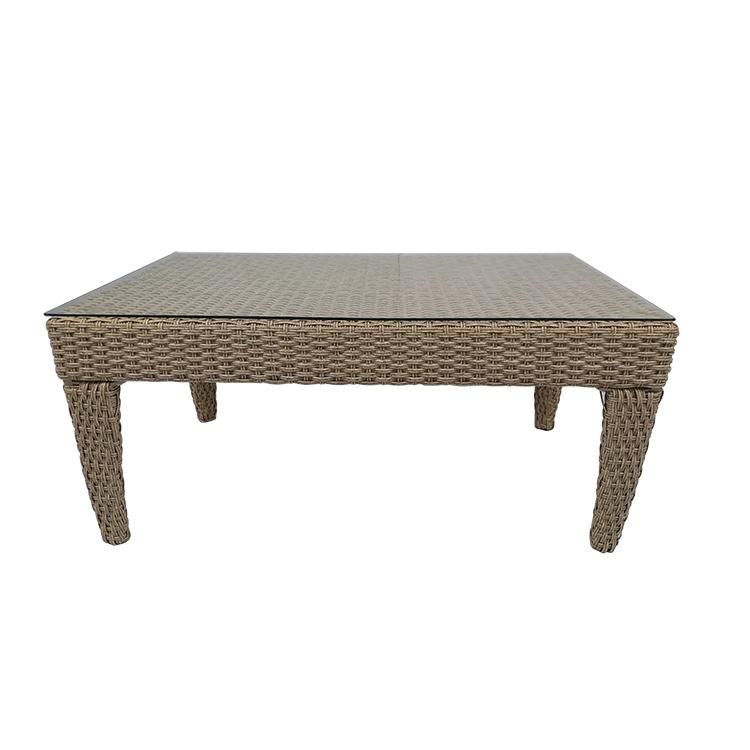 Hot Sale Modern Outdoor Aluminum Frame Sea Grass Color PE Rattan Sofa