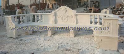 Carved Stone Marble Garden Chair for Outdoor Furniture (QTC035)