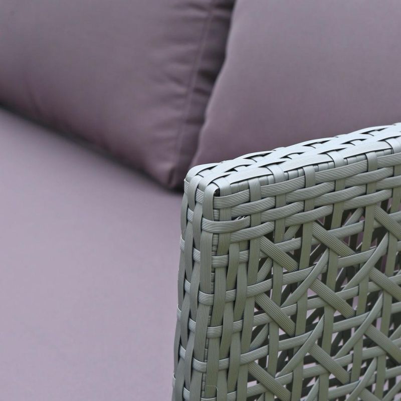 2022 Factory New Design Outdoor Rattan Furniture Sofa Set with Ottoman
