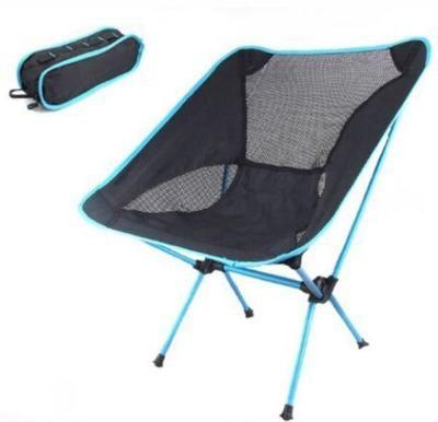 China Factory of Amazon Custom Aluminum Lightweight Foldable Beach Chair with Storage Bag