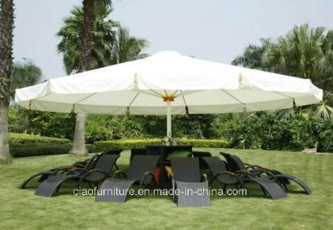 Round Outdoor Furniture Patio Pool Beach Parasol Sun Umbrella Garden Set