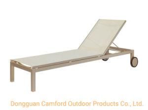 Contemporary Sun Lounger /Batyline / Stainless Steel / Garden/Hotel Pool