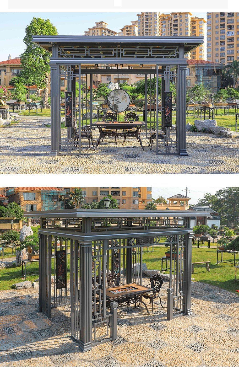 Foshan Customized Darwin or OEM Carton Package Metal Gazebo Aluminium Pergola