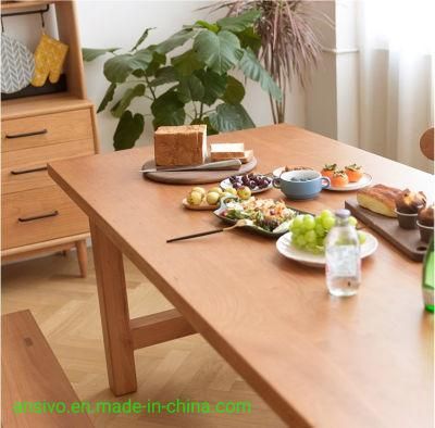 All Solid Wood Customization Rectangle Small Family 1.2 Meters Nordic Selling Style Wood Table