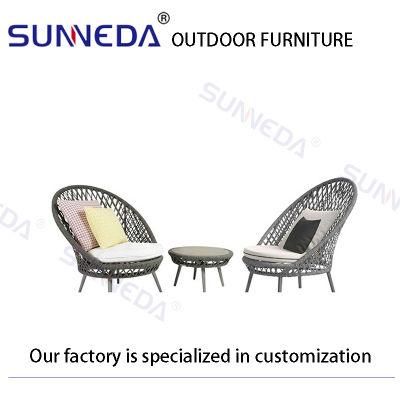 All Weather Classic Durable Aluminium Alloy Metal Rope Outdoor Furniture