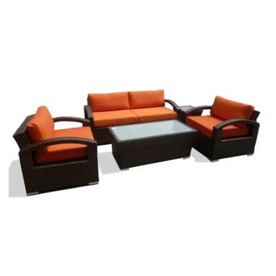 Modern Outdoor Furniture Wicker Garden Patio Rattan Sofa (4318)