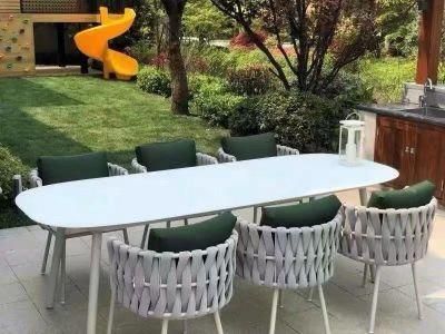 Hot Selling 7PCS Rope Outdoor Rope Chair with Table Set for Garden